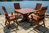 Modern Dining Set for 4 with Pedestal Table