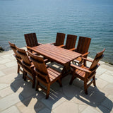 Dining Set for 8 with 6' Trestle Table
