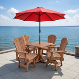 Dining Set for 4 with Pedestal Table