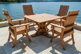 Modern Dining Set for 4 with Pedestal Table