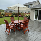 Dining Set for 4 with 4' Trestle Table