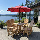 Dining Set for 4 with Pedestal Table