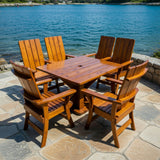 Modern Dining Set for 6 with Pedestal Table