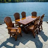 Dining Set for 6 with 6' Trestle Table