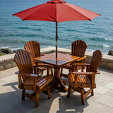 Dining Set for 4 with Pedestal Table