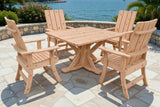 Modern Dining Set for 4 with Pedestal Table