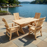 Modern Dining Set for 4 with 6' Table