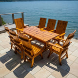 Dining Set for 8 with 6' Trestle Table