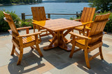 Modern Dining Set for 4 with Pedestal Table