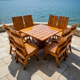 Modern Dining Set for 8 with Pedestal Table
