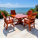 Modern Dining Set for 4 with Pedestal Table