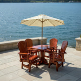 Dining Set for 4 with Pedestal Table