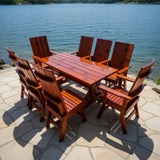 Dining Set for 8 with 6' Trestle Table