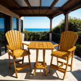 Bar Height Bistro Set for 2 with 30" Pedestal Table