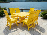 Modern Dining Set for 6 with Pedestal Table