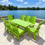 Dining Set for 8 with 6' Trestle Table