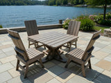 Modern Dining Set for 4 with Pedestal Table