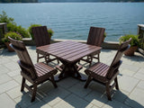 Modern Dining Set for 4 with Pedestal Table
