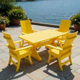 Modern Dining Set for 4 with 4' Table
