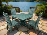 Modern Dining Set for 4 with Pedestal Table
