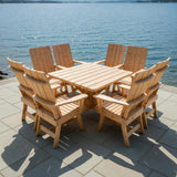 Modern Dining Set for 8 with Pedestal Table