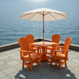 Dining Set for 4 with Pedestal Table