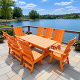 Dining Set for 8 with 6' Trestle Table