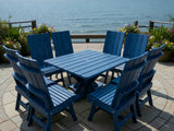 Modern Dining Set for 8 with Pedestal Table