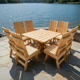 Modern Dining Set for 8 with Pedestal Table