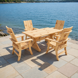 Modern Dining Set for 4 with 6' Table