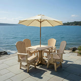 Dining Set for 4 with Pedestal Table