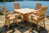 Modern Dining Set for 4 with Pedestal Table
