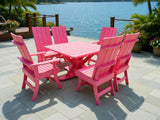 Modern Dining Set for 6 with Pedestal Table