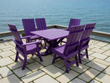 Modern Dining Set for 6 with Pedestal Table