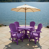 Dining Set for 4 with Pedestal Table