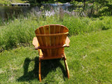 -Wooden Royal Upright Adirondack Chair, easiest to get in and out of, partial kit(Large)