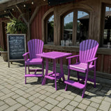 Bar Height Bistro Set for 2 with 30" Pedestal Table