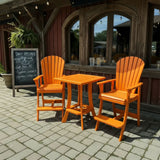 Bar Height Bistro Set for 2 with 30" Pedestal Table