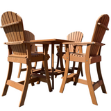 Bar Height Bistro Set for 4 with 30" Pedestal Table