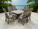 Modern Dining Set for 6 with Pedestal Table