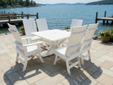 Modern Dining Set for 6 with Pedestal Table
