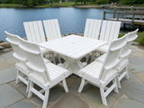 Modern Dining Set for 8 with Pedestal Table