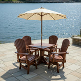 Dining Set for 4 with Pedestal Table