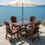 Dining Set for 4 with 4' Trestle Table