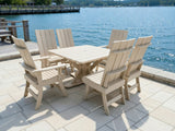 Modern Dining Set for 6 with Pedestal Table