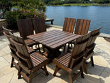 Modern Dining Set for 8 with Pedestal Table