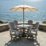 Dining Set for 4 with Pedestal Table