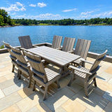 Dining Set for 8 with 6' Trestle Table