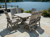 Modern Dining Set for 6 with Pedestal Table
