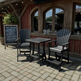 Bar Height Bistro Set for 2 with 30" Pedestal Table
